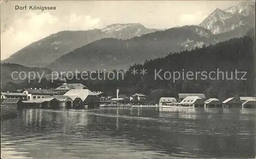 Koenigsee Berchtesgaden Dorfblick Kat. Berchtesgaden