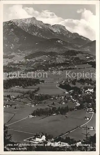 Schoenau Koenigssee und Berchtesgaden mit Untersberg Kat. Schoenau a.Koenigssee