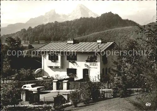 Berchtesgaden Haus Schopp mit Watzmann Kat. Berchtesgaden