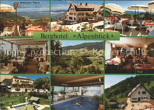 Endenburg Berghotel Alpenblick Teilansichten Terrasse Gastraeume Schwimmbad Kat. Steinen