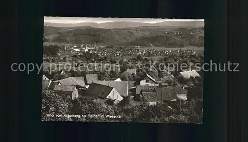 Steinen Wiesental Blick vom Haegelberg Kat. Steinen