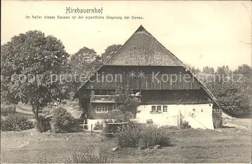 St Georgen Schwarzwald Hirzbauernhof   Im Keller dieses Hauses ist der eigentliche Ursprung der Donauquelle Kat. St. Georgen im Schwarzw.