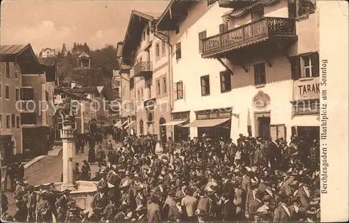 Berchtesgaden Marktplat am Sonntag Kat. Berchtesgaden