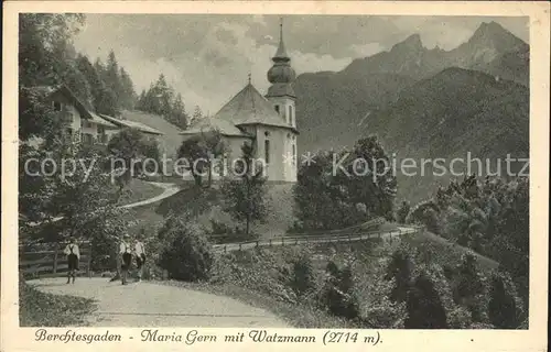 Berchtesgaden Maria Gern mit Watzmann Kat. Berchtesgaden