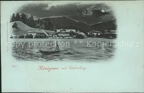 Koenigsee Berchtesgaden mit Untersberg Bootspartie Kat. Berchtesgaden