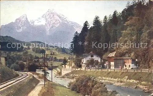 Berchtesgaden Watzmann von Laroswacht gesehen Kat. Berchtesgaden