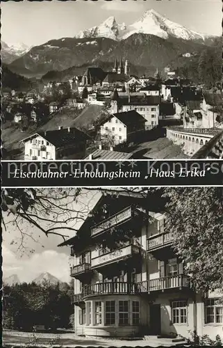 Berchtesgaden Bundesbahn Erholungsheim Haus Erika Kat. Berchtesgaden