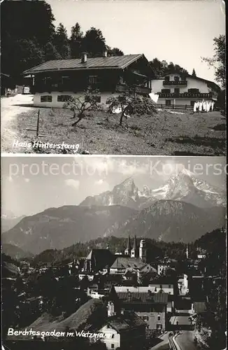 Berchtesgaden Haus Hinterstang Ortsansicht mit Watzmann Kat. Berchtesgaden