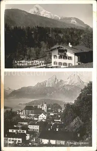 Berchtesgaden Landhaus Degen Ortsansicht mit Watzmann Kat. Berchtesgaden