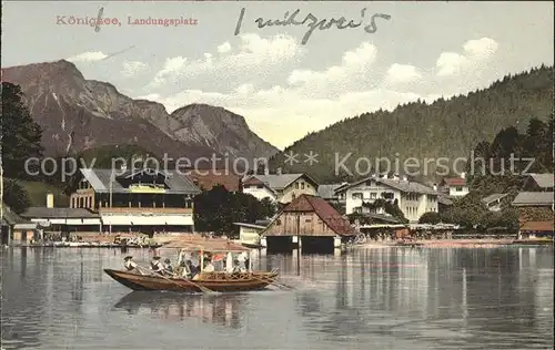 Koenigsee Berchtesgaden Landungsplatz Bootspartie Kat. Berchtesgaden