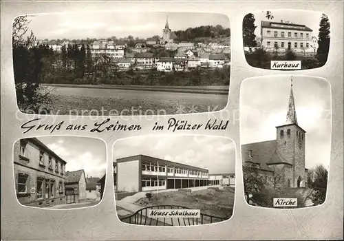 Leimen Pfalz Panorama Kurhaus Neues Schulhaus Kirche Kat. Leimen (Pfalz)