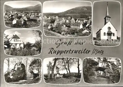 Ruppertsweiler Panorama Kirche Orts und Teilansichten Kat. Ruppertsweiler