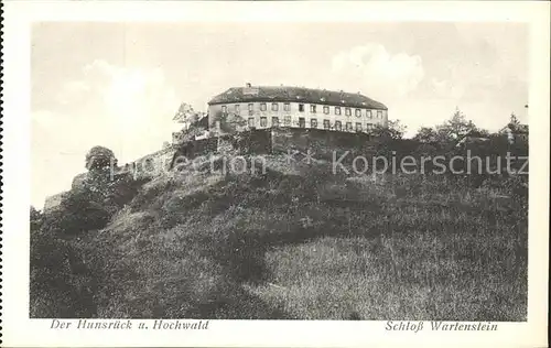 Kirn Nahe Schloss Wartenstein mit Hunsrueck und Hochwald Kat. Kirn