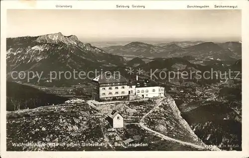 Berchtesgaden Watzmannhaus mit Untersberg Kat. Berchtesgaden