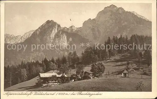 Berchtesgaden Alpenwirtschaft Vorderbrand Panorama Kat. Berchtesgaden