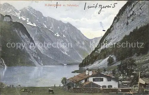 Koenigsee Berchtesgaden mit Saletalpe Kat. Berchtesgaden