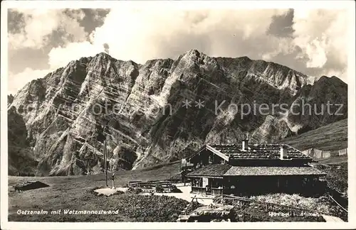 Berchtesgaden Gotzenalm mit Watzmann Ostwand Kat. Berchtesgaden