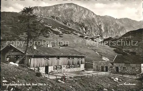 Berchtesgaden Schneibsteinhaus mit Hohem Brett Kat. Berchtesgaden