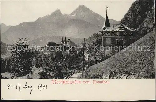 Berchtesgaden Blick vom Nonnthal Kat. Berchtesgaden