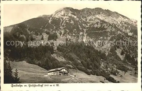 Oberstdorf Alpengasthaus Gaisalpe mit Entschenkopf Kat. Oberstdorf