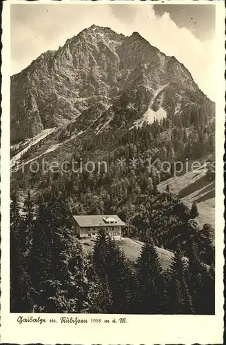 Oberstdorf Alpengasthaus Gaisalpe mit Ruebihorn Kat. Oberstdorf