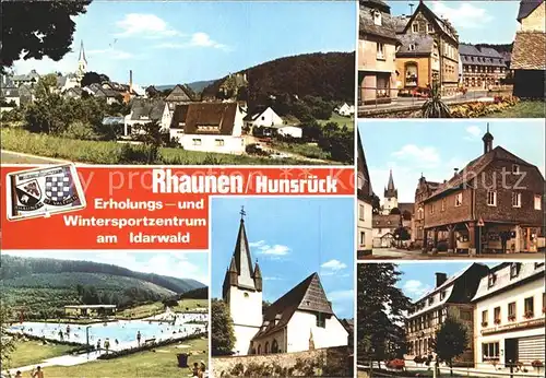 Rhaunen Hunsrueck Ortsansichten Schwimmbad Kirche Kat. Rhaunen
