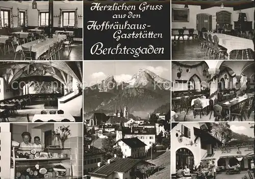 Berchtesgaden Hofbraeuhaus Gaststaetten Details Ortsblick Kat. Berchtesgaden
