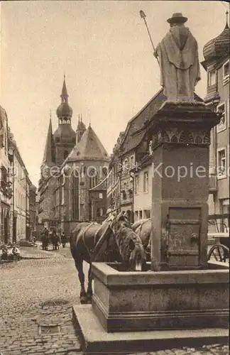 St Wendel Wendelinusbrunnen mit Dom Kat. Sankt Wendel