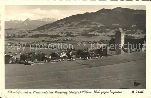 Oy Mittelberg Blick gegen Zugspitze Kat. Oy Mittelberg