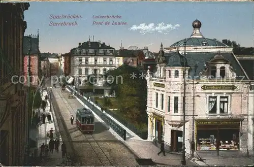 Saarbruecken Luisenbruecke Strassenbahn Kat. Saarbruecken