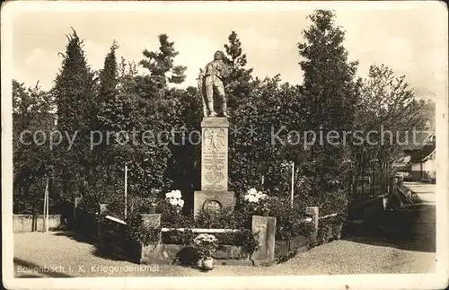 Bollenbach Hunsrueck Kriegerdenkmal Kat. Bollenbach