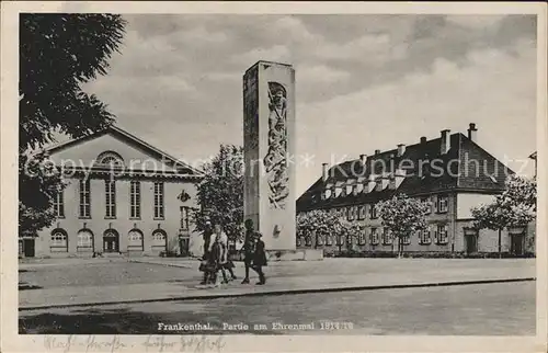 Frankenthal Pfalz Ehrenmal  Kat. Frankenthal (Pfalz)