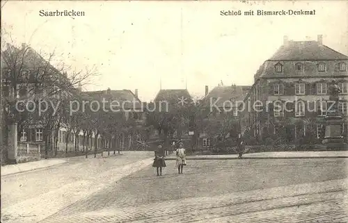 Saarbruecken Schloss Bismarck Denkmal Kat. Saarbruecken