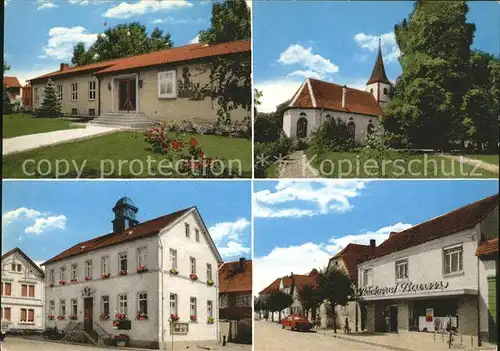 Heuchelheim Frankenthal Kirche Baeckerei  Kat. Heuchelheim bei Frankenthal