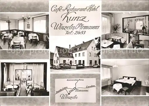 Winzeln Pirmasens Cafe Kunz Zimmer Speisesaal Kat. Pirmasens