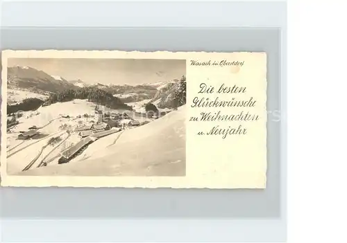 Oberstdorf Wasach Glueckwuensche Weihnachten Neujahr Kat. Oberstdorf