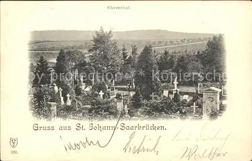 St Johann Saarbruecken Ehrental Friedhof Kat. Saarbruecken