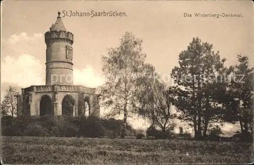 St Johann Saarbruecken Winterberg Denkmal Kat. Saarbruecken