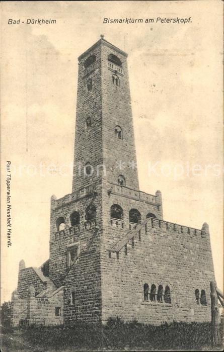 Bad Duerkheim Bismarckturm Am Peterskopf Kat Bad Duerkheim Nr Dk Oldthing Ansichtskarten Rheinland Pfalz