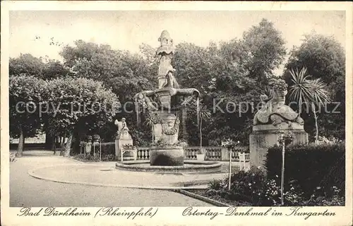 Bad Duerkheim Ostertag Denkmal im Kurgarten Kat. Bad Duerkheim