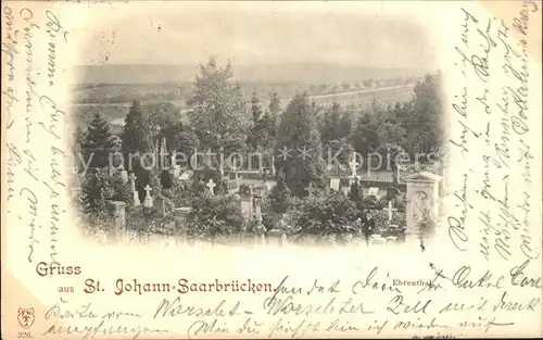 St Johann Saarbruecken Ehrental Friedhof Kat. Saarbruecken