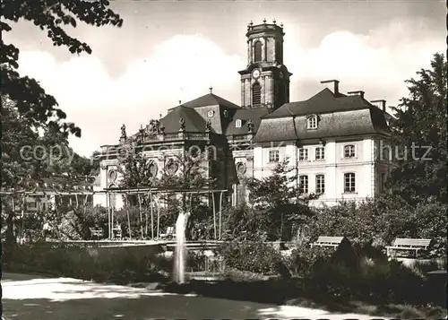 Saarbruecken Ludwigskirche und Staatskanzlei Kat. Saarbruecken