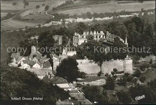 Kirn Nahe Schloss Dhaun Fliegeraufnahme Kat. Kirn