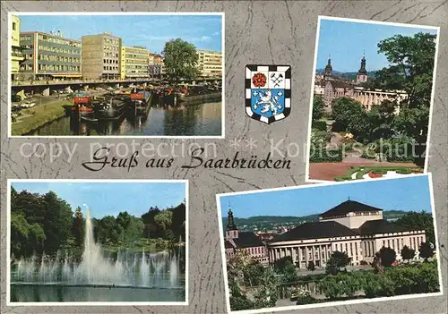 Saarbruecken Berliner Promenade Schlossgarten Deutsch Franzoesischer Garten Kat. Saarbruecken