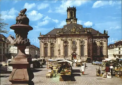 Saarbruecken Ludwigskirche Markt Kat. Saarbruecken