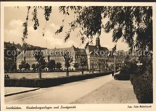 Saarbruecken Hindenburganlagen und Landgericht Kat. Saarbruecken