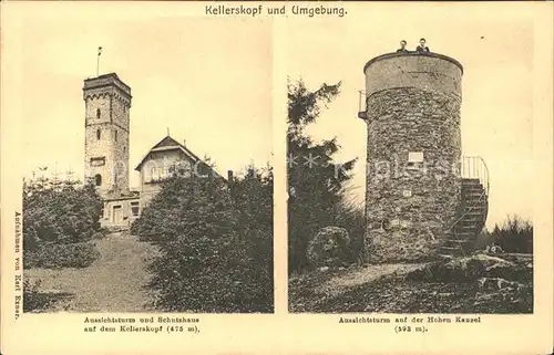 Neuhof Taunus Kellerskopf Aussichtsturm Schutzhaus Kellerkopf Hohen Kanzel Kat. Taunusstein