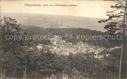Doerrenbach Pfalz vom Staeffelsberg gesehen Kat. Doerrenbach