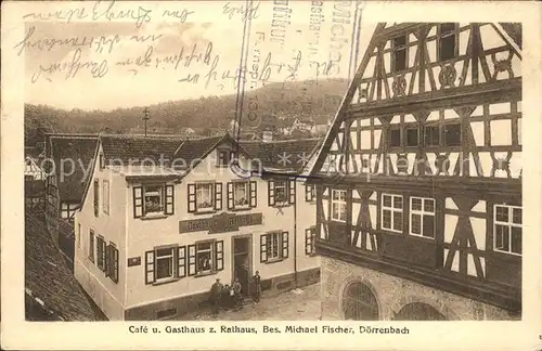 Doerrenbach Cafe Gasthaus Rathaus  Kat. Bad Bergzabern