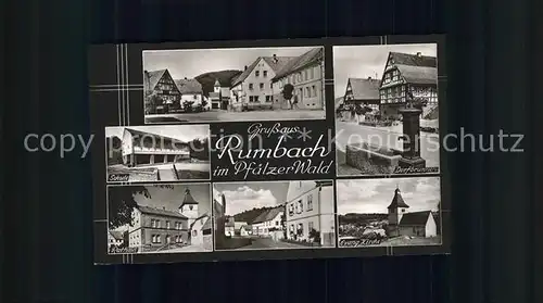 Rumbach Rheinland Pfalz Dorfbrunnen Ev. Kirche Rathaus Schule Kat. Rumbach